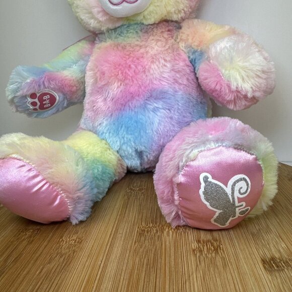 Build a Bear BEARY FAIRY FRIENDS 16" Rainbow Pastel Bear With Pink Wings-EUC! - Picture 4 of 7